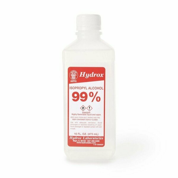 Mckesson Isopropyl Alcohol, Concentrated 99% Strength Rubbing Alcohol, 16 oz, 12PK D0052